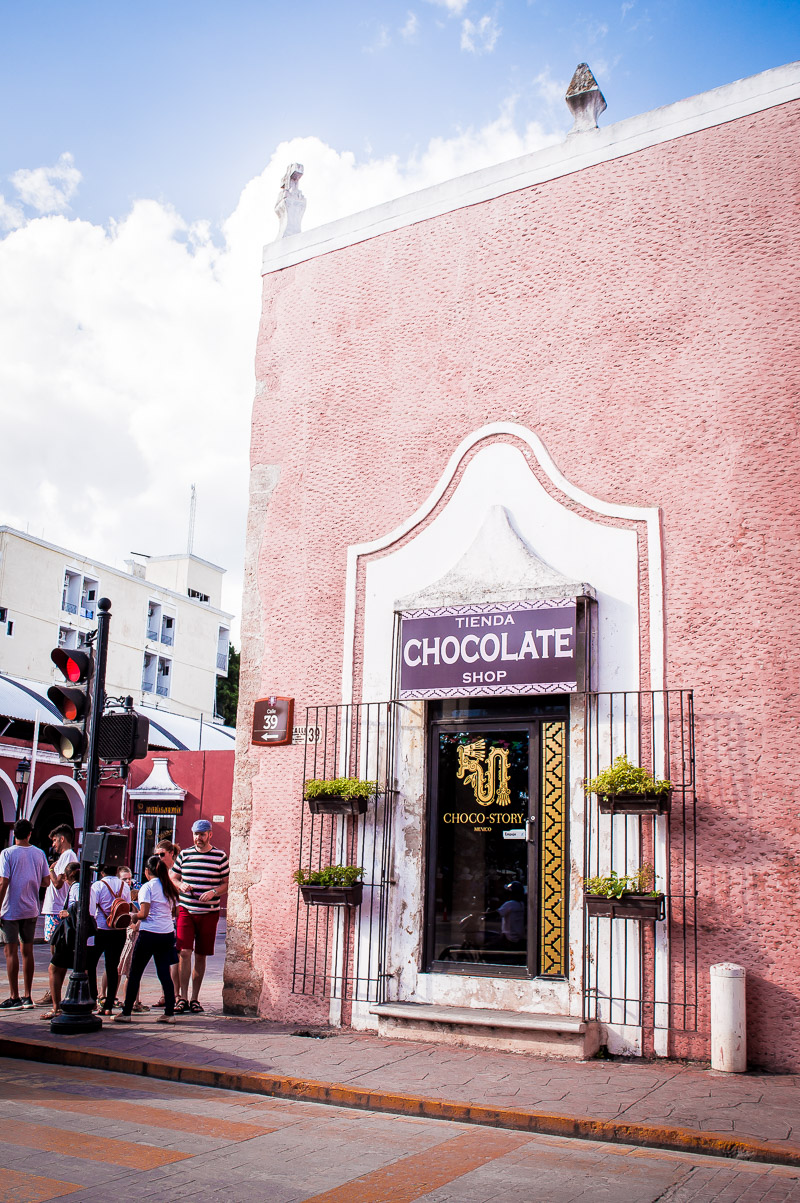 façade boutique du musée du chocolat à valladolid