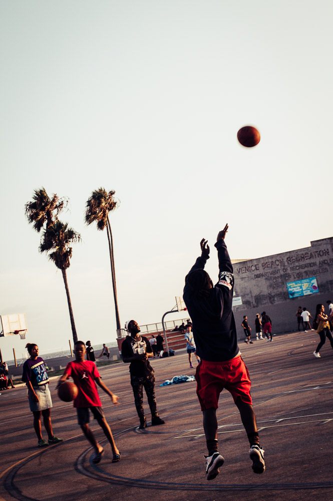 basketteurs à Venice Beach