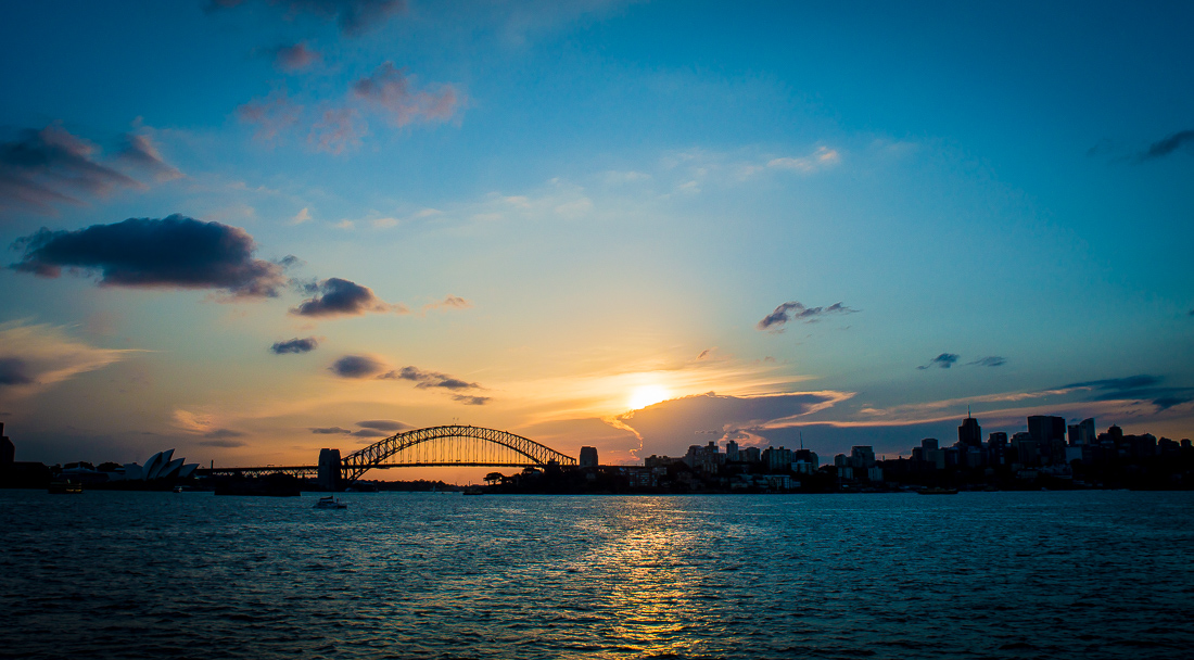 coucher de soleil à Sydney