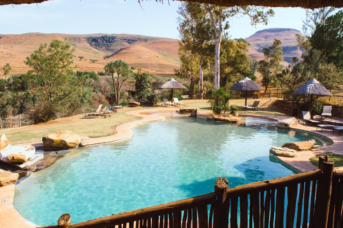 hôtel avec piscine dans le Drakensberg