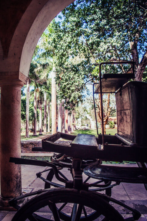 chariot en bois hacienda