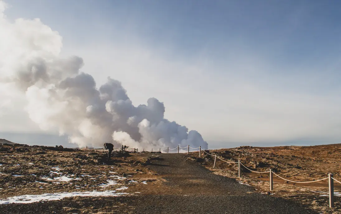 champs géothermique sur la péninsule de Reykjanes