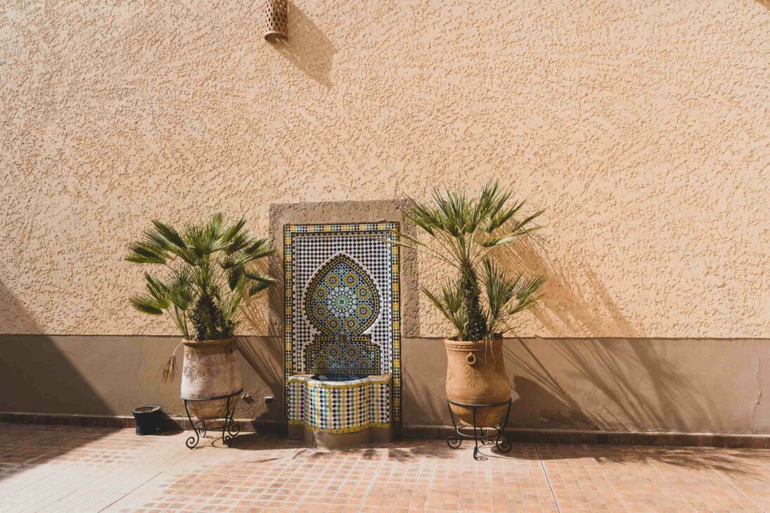 fontaine marocaine en mosaïque