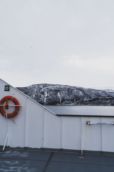 paysages depuis le pont arrière du MS Nordkapp