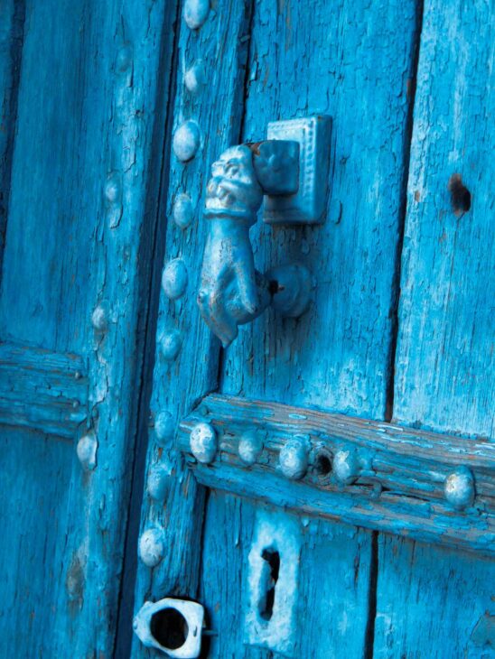 porte bleue marocaine