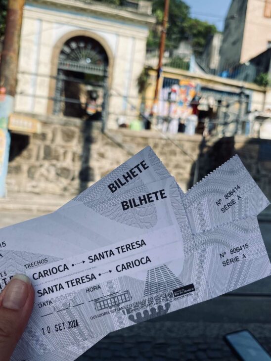 billets pour le tramway de Santa Teresa