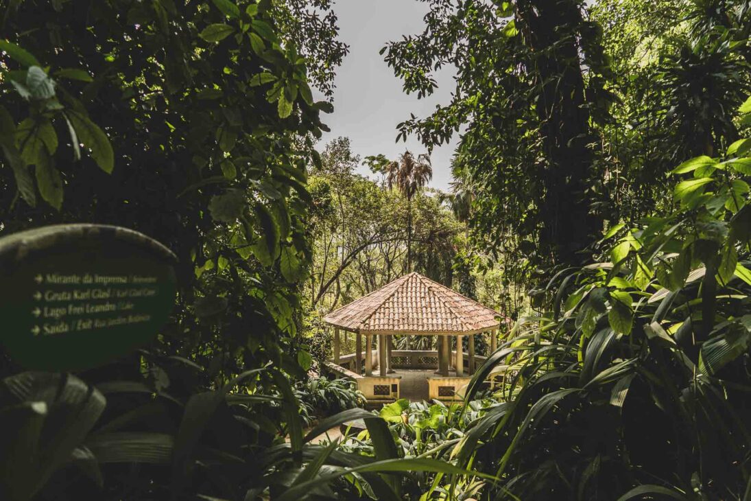 kiosque au jardin botanique à Rio de Janeiro