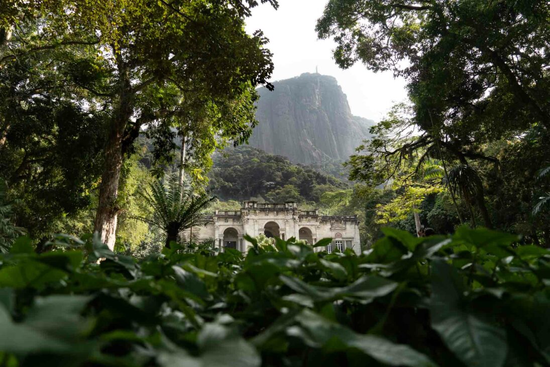 Parque Lage avec le Christ Rédempteur en arrière plan