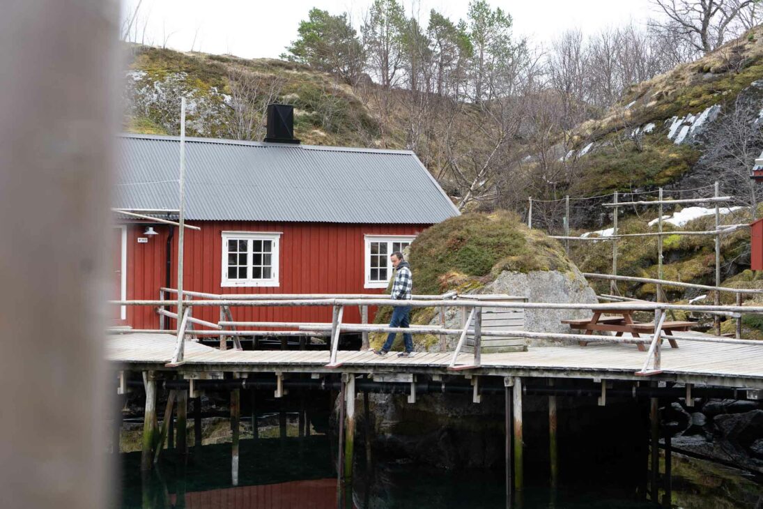 passerelle en bois à Nusfjord