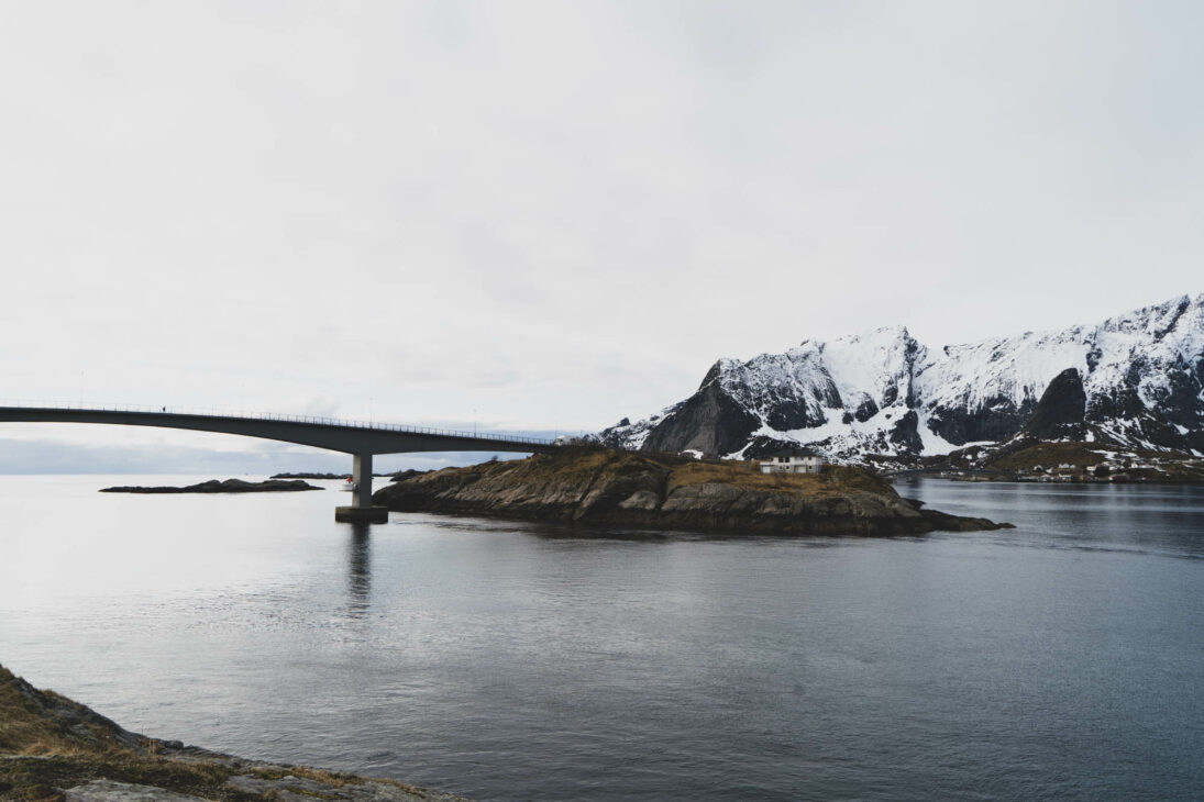 ponts de Fredvang en hiver