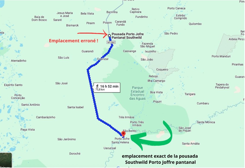carte pantanal Porto Joffre